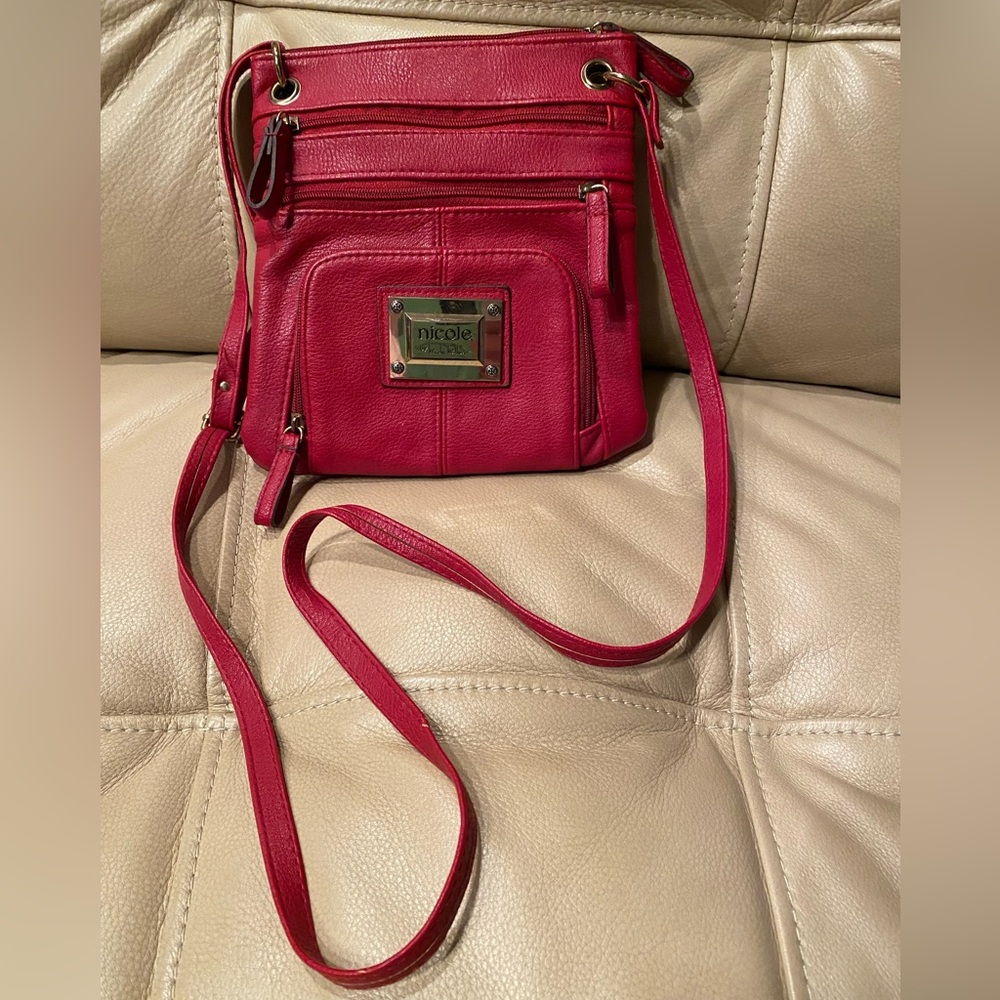 Nicole Vibrant Red Crossbody Bag
